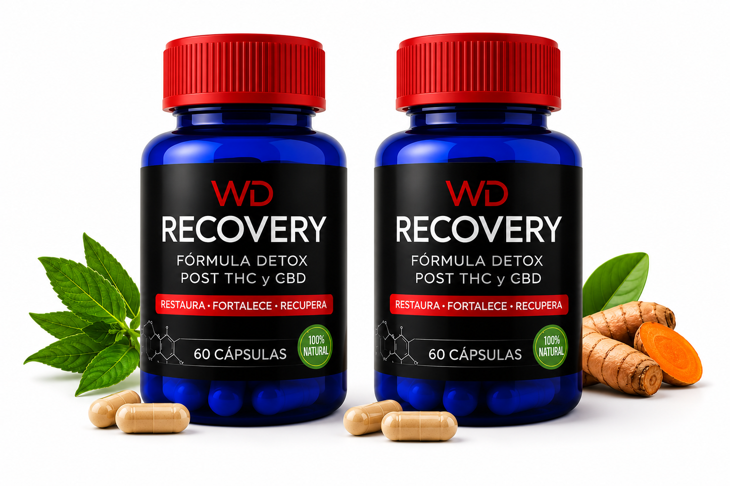 Wd Recovery Detox Thc Y/o Cbd Por 120 Cápsulas 100% Natural