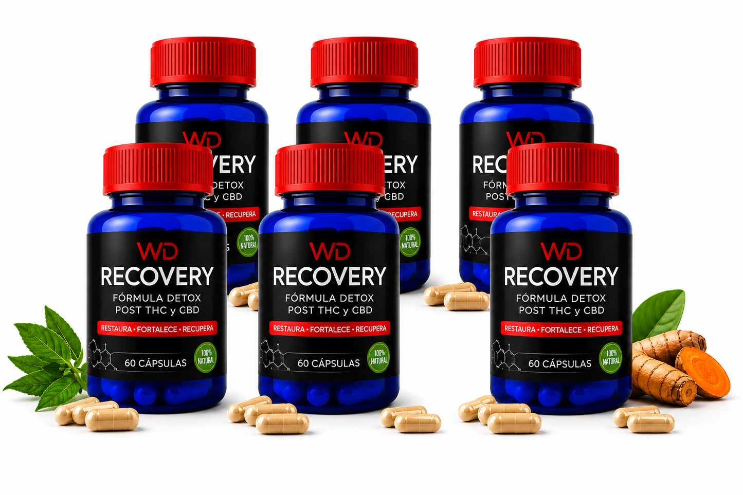 Wd Recovery Detox Thc Y/o Cbd Por 360 Cápsulas 100% Natural