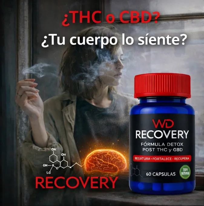 Wd Recovery Detox Thc Y/o Cbd Por 60 Cápsulas 100% Natural