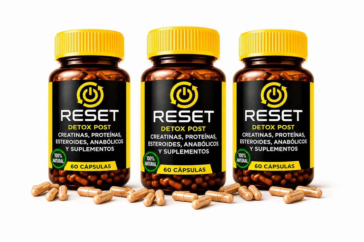 Reset Detox Post Proteínas, Creatinas Y Suplementos Por 180 C